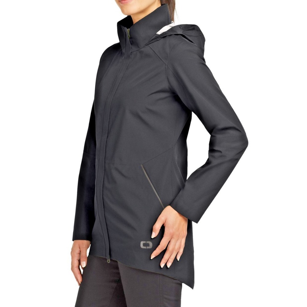 OGIO Model LOG752 women's Utilitarian jacket Sz L full zip zipper pockets hooded